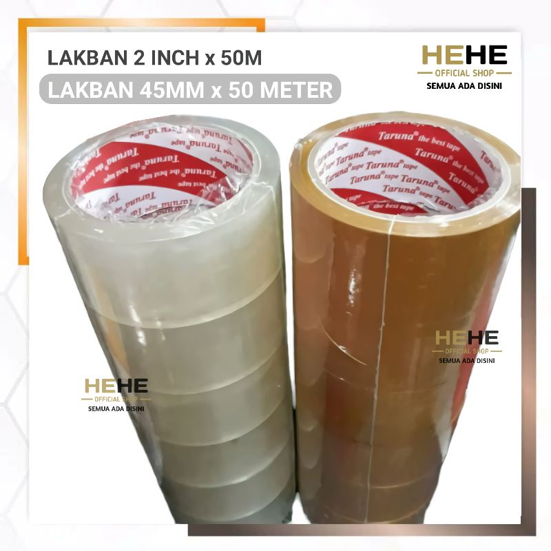 

Lakban 45 MM x 50 Meter / Isolasi 2 inch x 50M Kualitas Setara Daimaru HEHE OFFICIAL PEKANBARU