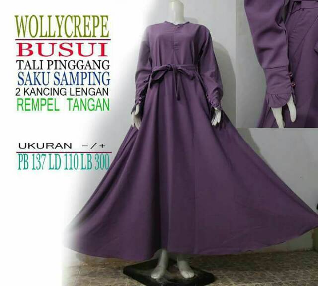 GAMIS WOLLYCREPE SUPPER TERBARU!