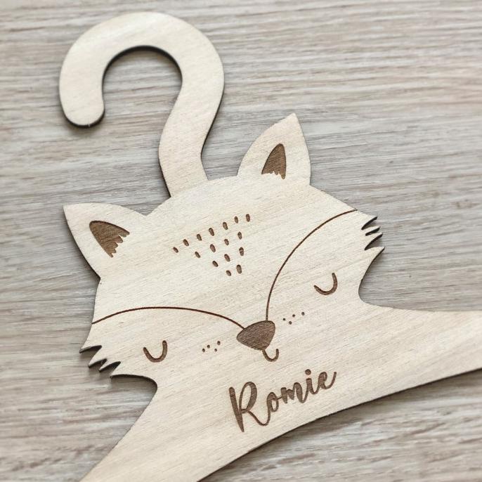 Wooden Hanger Baby | Baby Decor Sign | Hanger Kayu Musang helloto99 Ayo Beli