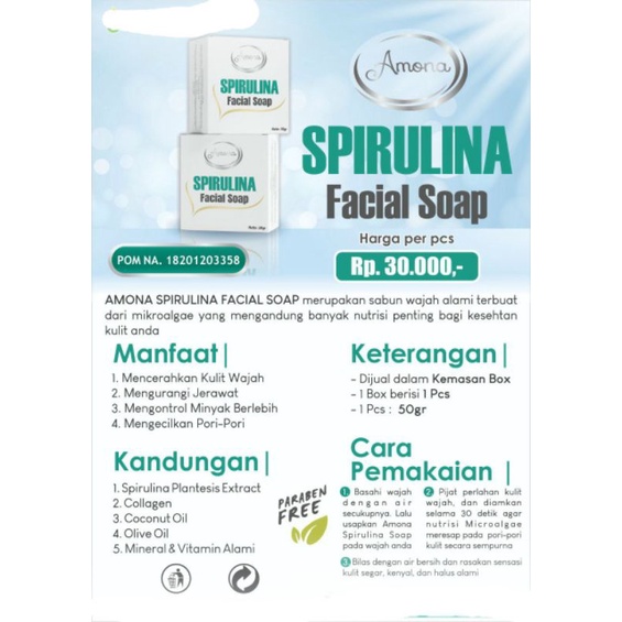 Sabun Muka Spirulina Sabun Muka Jerawat