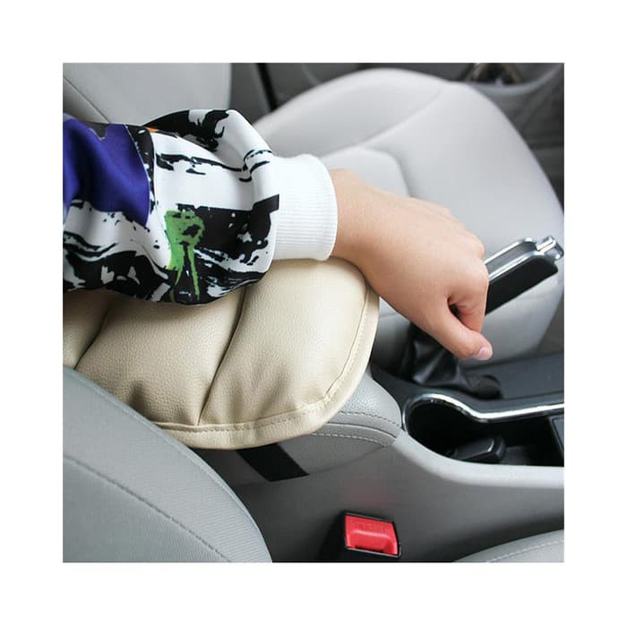 Arm rest ArmRest Console Box Bantal Mobil Universal - CREAM