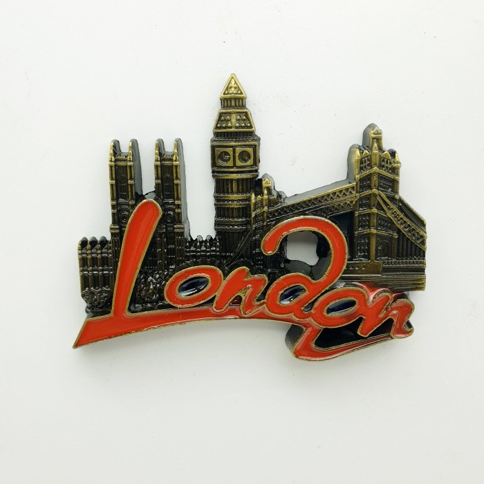 3D LOGAM Souvenir Negara magnet Kulkas Tempelan England London City