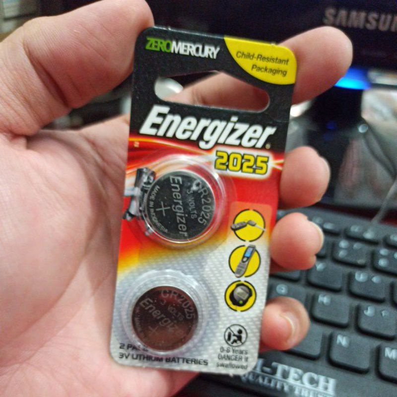 baterai ENERGIZER CR2025 / CR2025 / baterai kancing CR2025 ori/asli