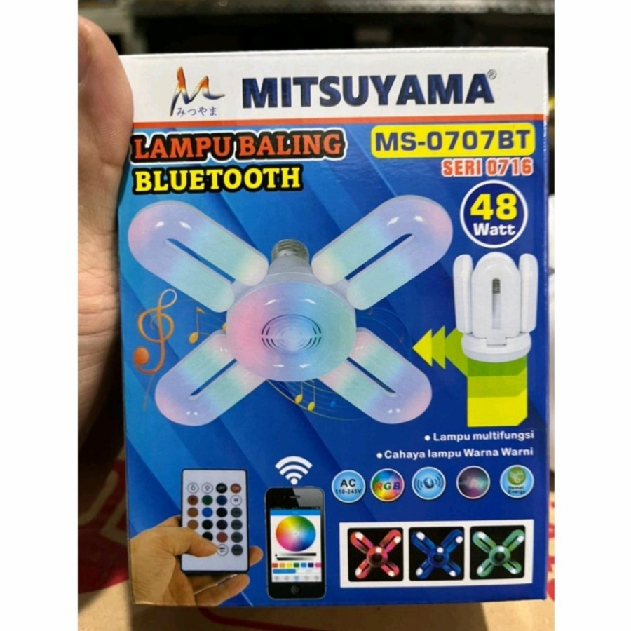 arangunik2021-Bohlam Music Mitsuyama Lampu Baling Bluetooth MS 0707 BT Seri 0716