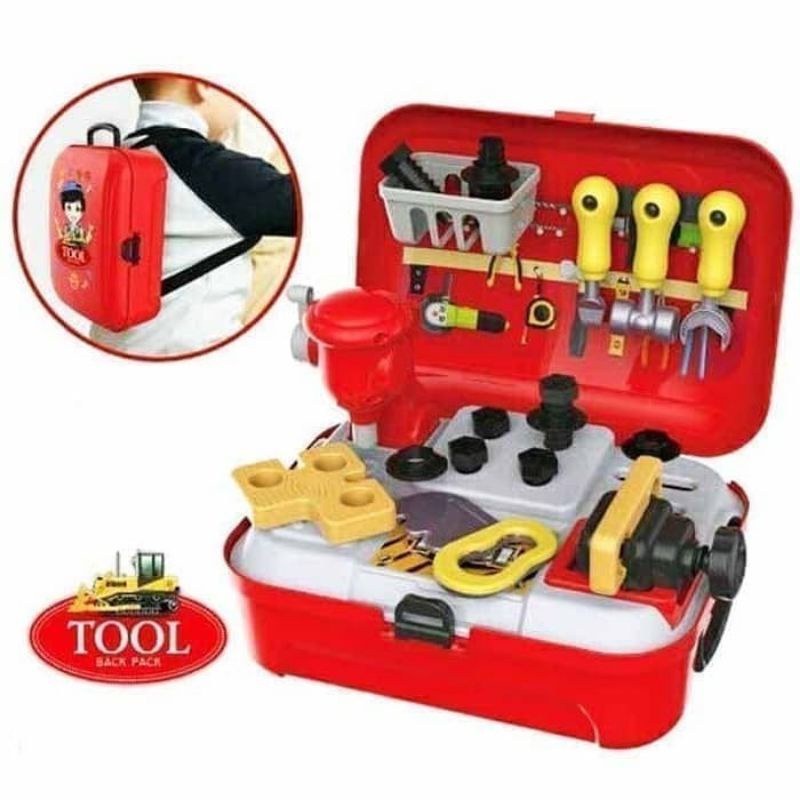 Mainan Tools Set Koper - Perkakas Pertukangan Box Anak Edukatif