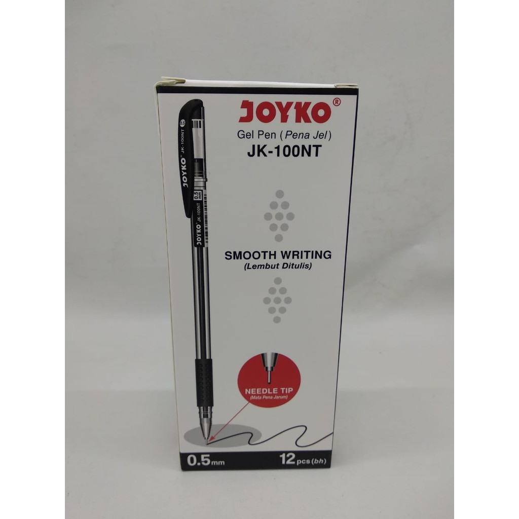 

Pulpen Gel / Gel Pen / Pena Hitam 0.5 mm Joyko JK-100NT