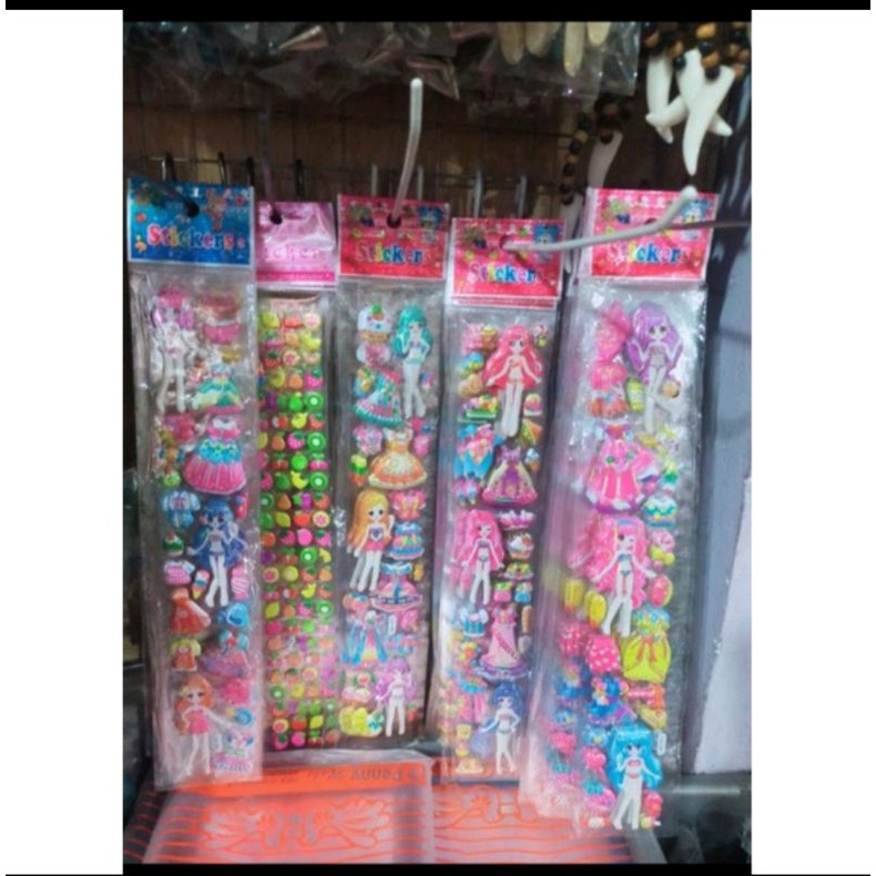 

20PCS STICKER TIMBUL PANJANG MIX