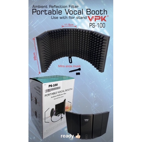 vocal booth reflection filter recording studio live streaming