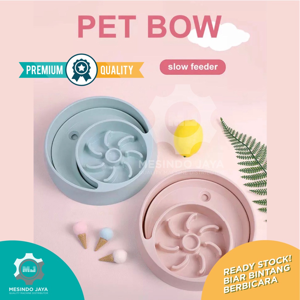 Tempat Makan Mangkuk Anjing Kucing Slow Feeder Anti Sedak Pet Bowl