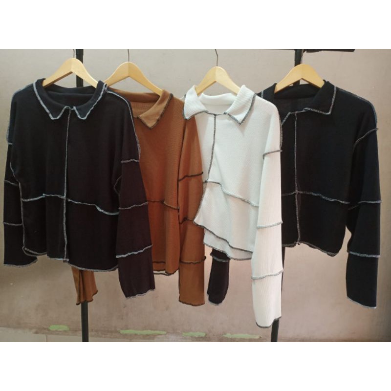 BLOUSE OVERSIZE TERBALIK CROP & NON CROP