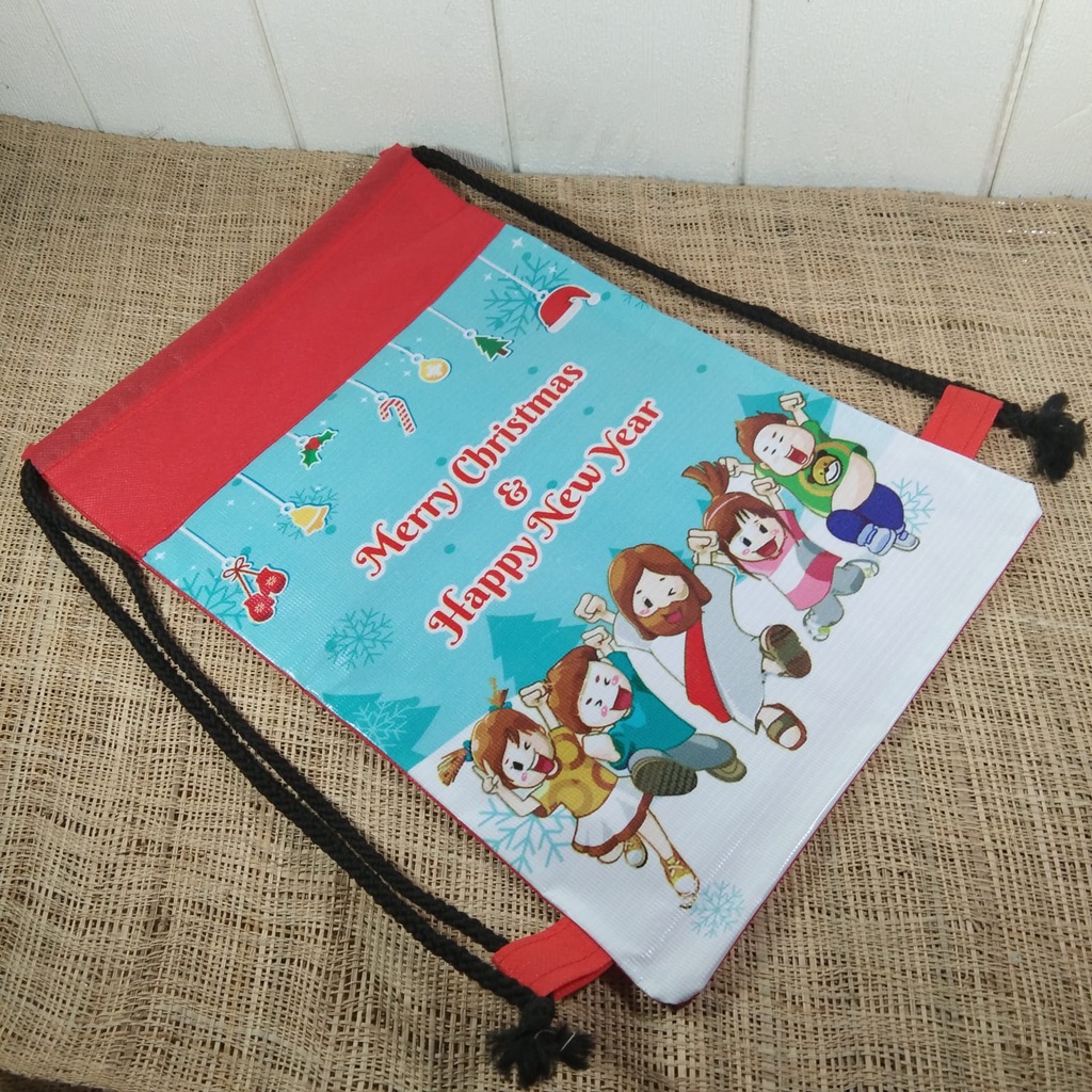 Tas Souvenir Natal Sekolah Minggu Anak Anak Yesus Kartun  Alkitab Tas Souvenir Natal