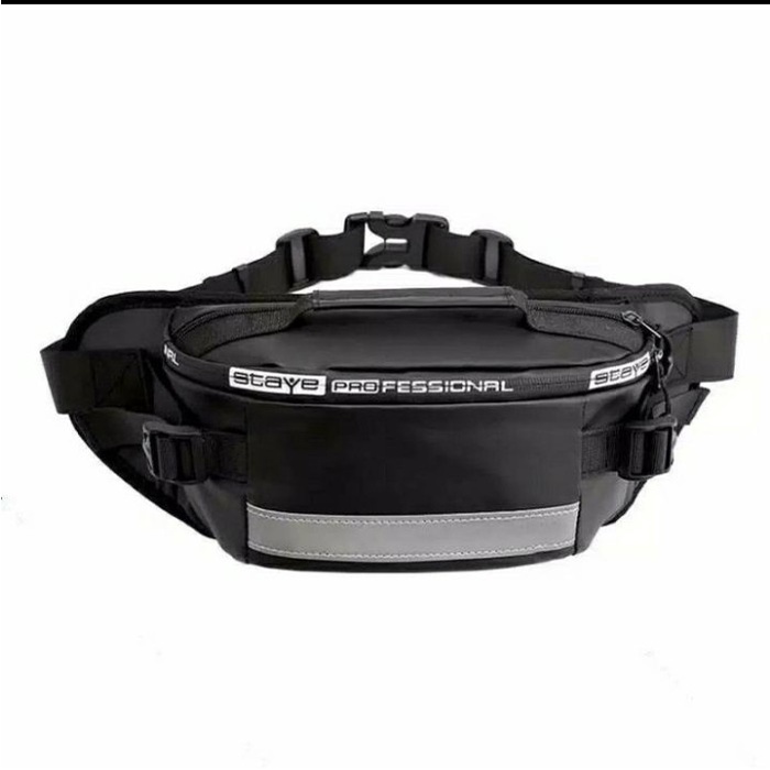 tas wanita [TERMURAH] Tas Selempang Pria Wanita Waistbag Professional Keren Murah - Hitam termurah b