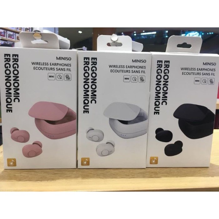 Earphone Wireless Plus Case Miniso