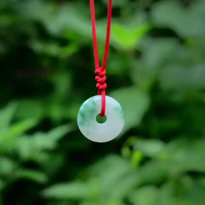 kalung tali merah giok, kalung tali, kalung cowok, kalung etnik