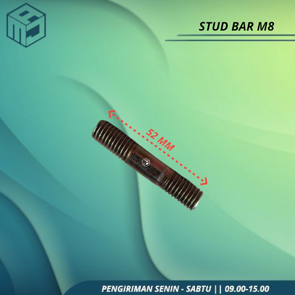 Stud Bar M8 Buat Bar Mesin Chainsaw Gergaji Potong Kayu Senso Kecil 5200/5800