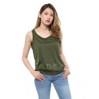 Singlet Wanita Jumbo LD 115cm Tanktop Jumbo XXL Teng top XXL Tentop  Tali Lebar Big Size-army