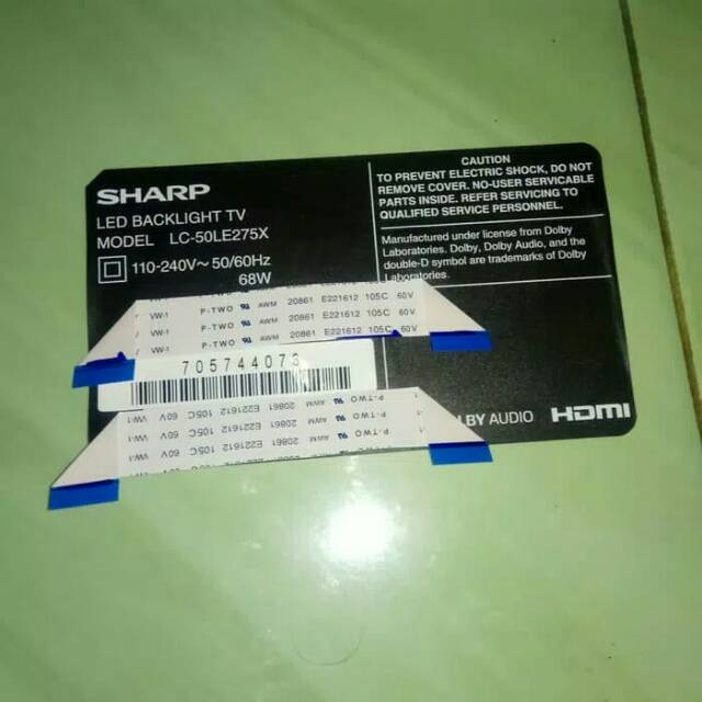 Flexible Fleksibel TCon Dari Kiri Ke Kanan Sharp 50LE275X