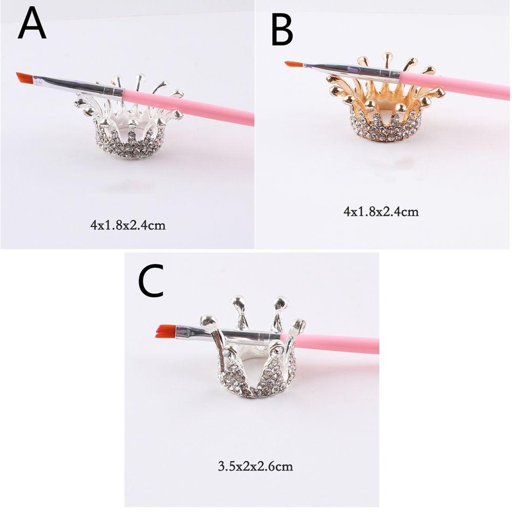 Preva Nail Brush Displayer Diamonds Alat Aksesoris Nail Art Tempat Pigmen Mahkota