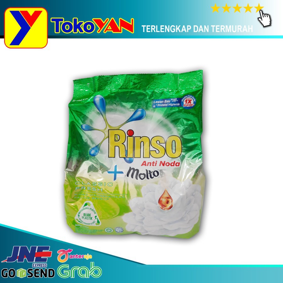 

Rinso + Molto Deterjen Bubuk Anti Noda Classic Fresh 1,4kg