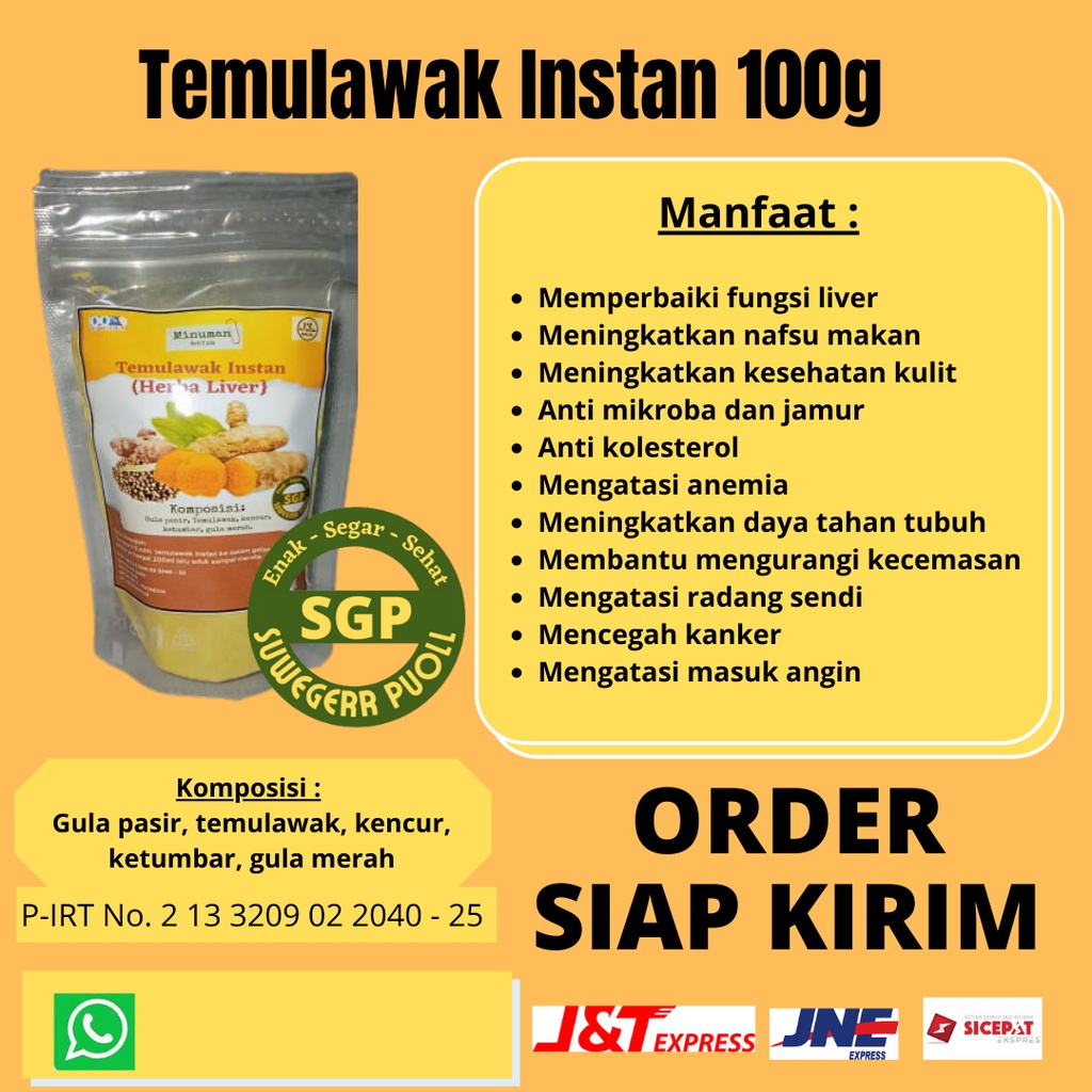 

Temulawak Instan (Herbal Liver) 100g