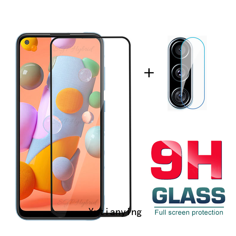 Pelindung Layar Tempered Glass 2 In 1 Untuk Oppo A15 A15S A54 Reno 5 A53 2020 Reno 4f F11 A1K A9 A5 A31 2020 Reno 4 A92 A52 A7 A12 A5S A3S A12E A37 F9 9d