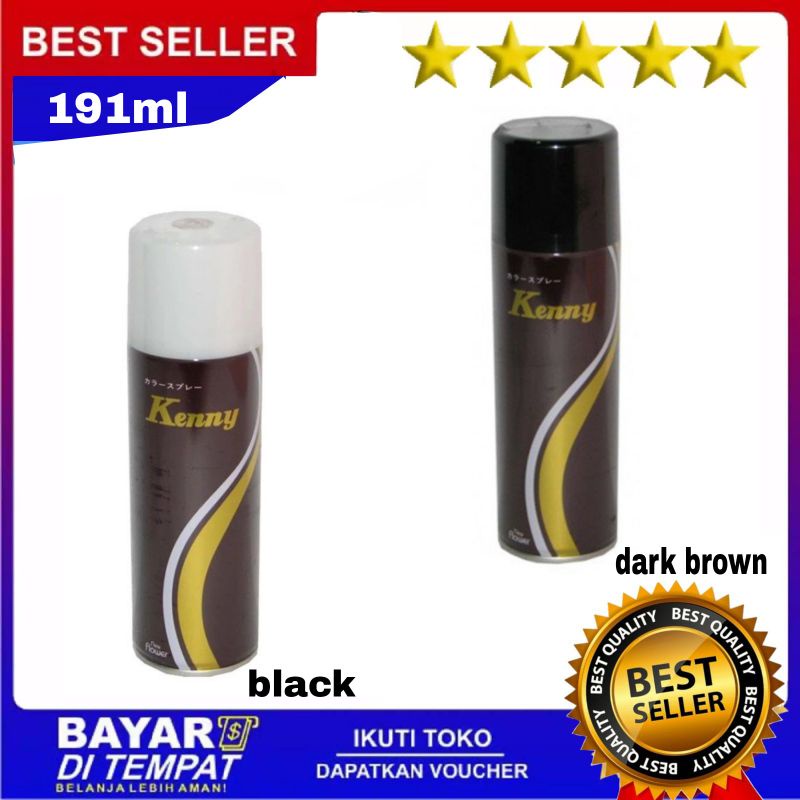 Kenny Color Hair Spray Temporary Black Brown 191ml Japan Hair spray