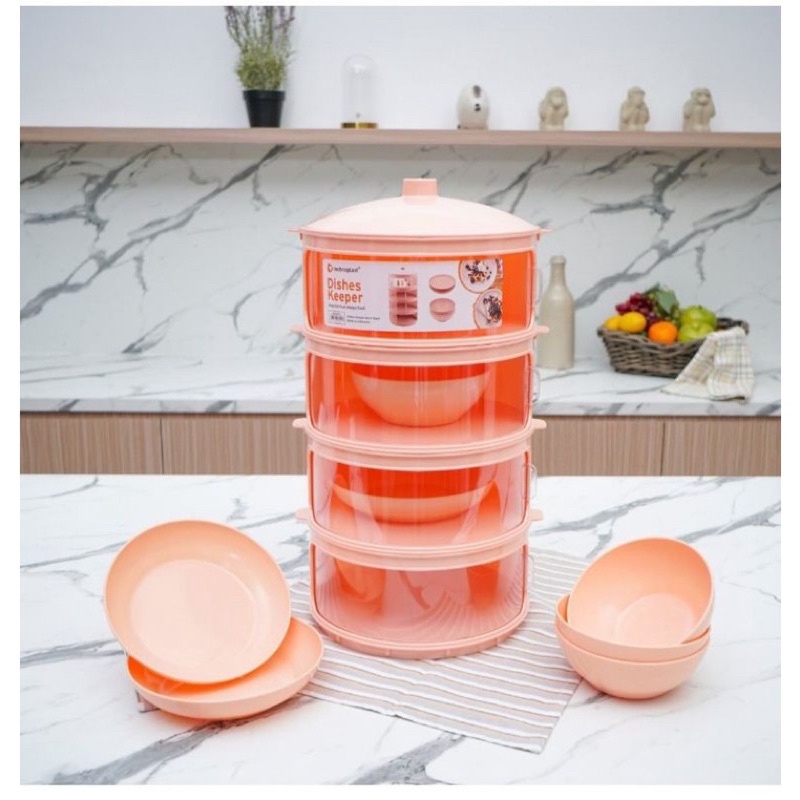 TUDUNG SAJI 4 SUSUN FOOD GRADE MERK TECHNOPLAST