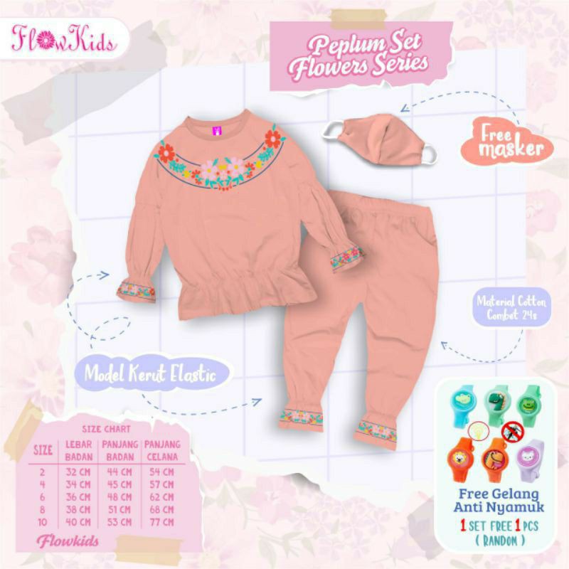 Peplum Set Flower Series by Flowkids