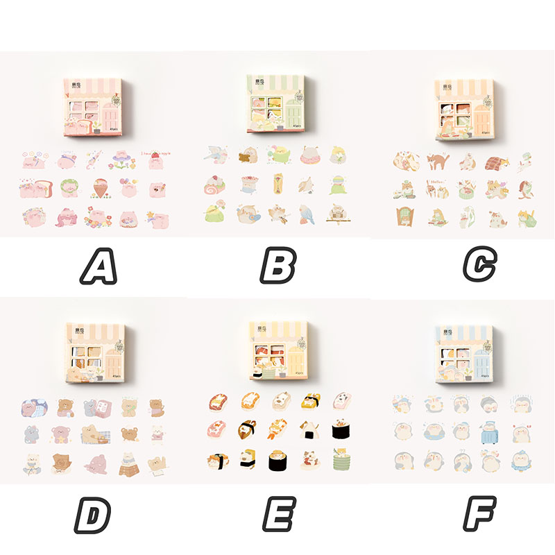 Mohamm 45pcs / Kotak Stiker Motif Rumah Kawaii Untuk Dekorasi Scrapbook / Stationery Sekolah-1