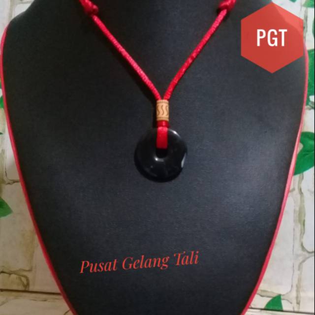 Kalung Giok Kalung Tali Satin Cina Liontin Koin/Giok Kalung Tali Pria Wanita