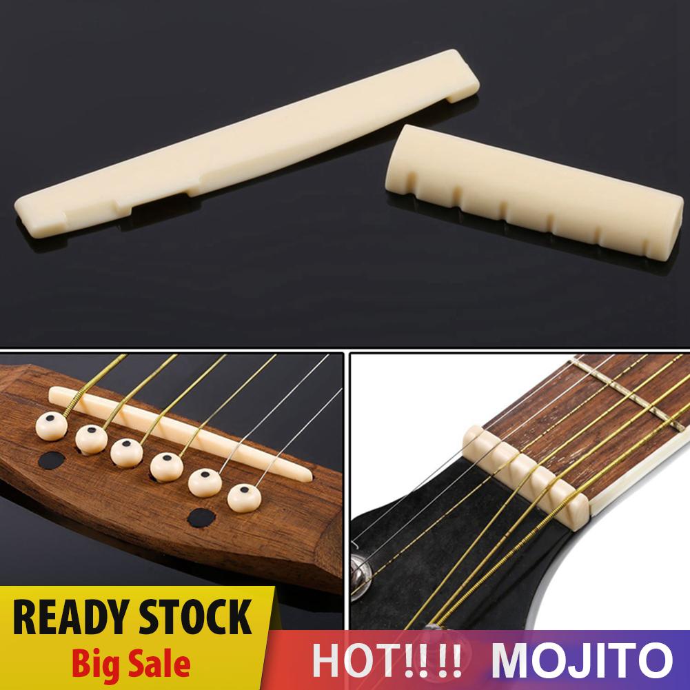 15pcs / Set Bridge Pin Penarik Kuku Saddle Nut Untuk Gitar Akustik