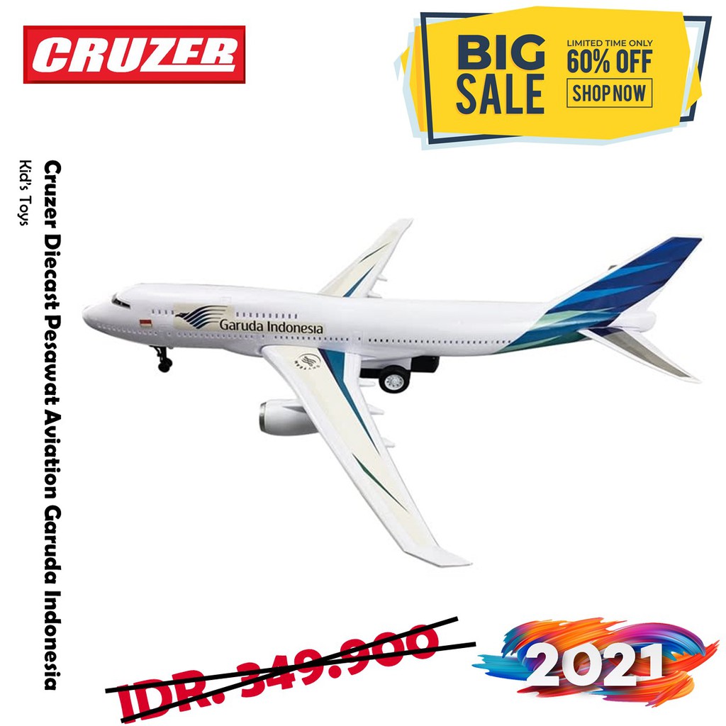 Toys Kingdom Cruzer Diecast Pesawat Aviation Garuda Indonesia