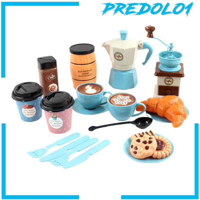 [PREDOLO1] Pretend Play Coffee Maker Gifts Pretend Play House Tea Party Set for Boys