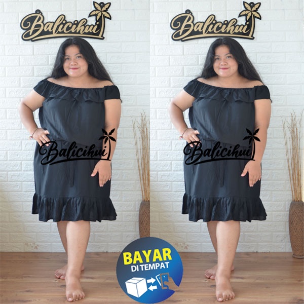 Balicihui Dress Mia Dress Jumbo Big Size Plus Size Dress Jumbo Wanita