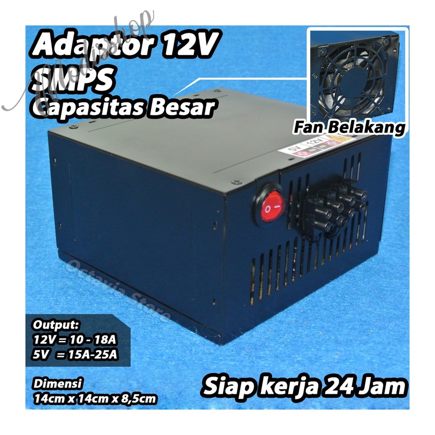ADAPTOR POWERSUPPLY 12V 15A SMPS SWITCHING POWERSUPPLY