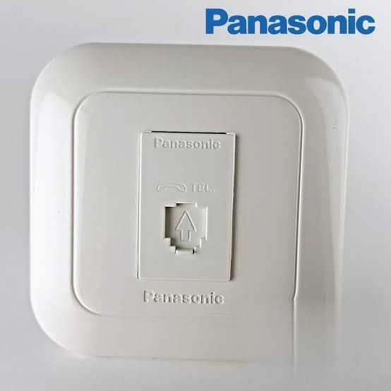 PANASONIC Stop Telp Putih WEJ2164 Telephone Socket Outlet White RJ11