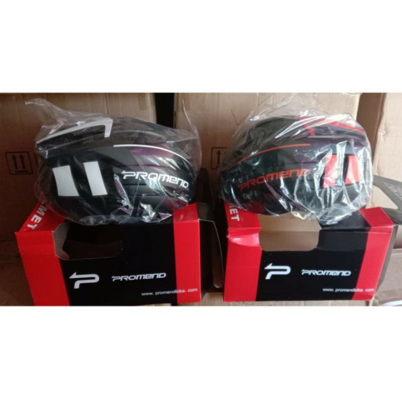 HELM SEPEDA VISOR + LED PROMED MODEL TERBARU