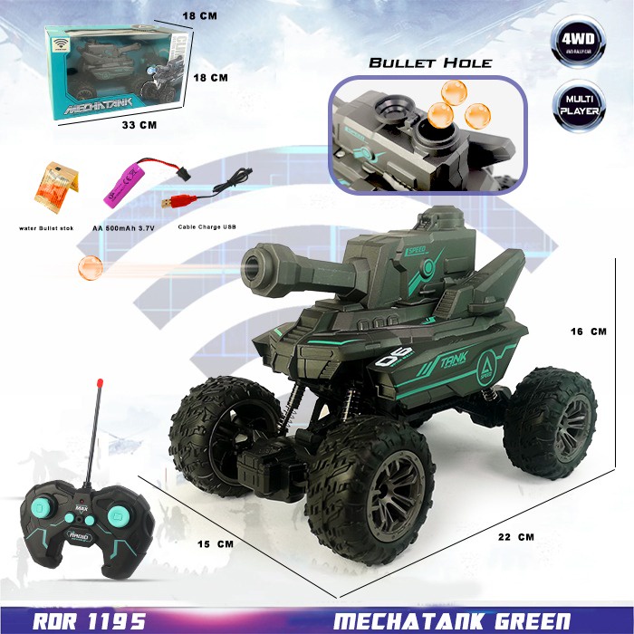 PROMO RDR1195 RC Tank Rock Crawler Off Road Offroad Gunung Mainan Anak Mobil Remote Control Radio Control Hobi Koleksi Remot Kontrol