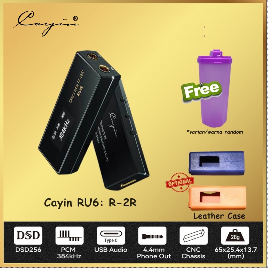 Cayin RU6 R-2R USB-C DAC/Amp Dongle DAC Headphone Amplifier RU 6 R2R