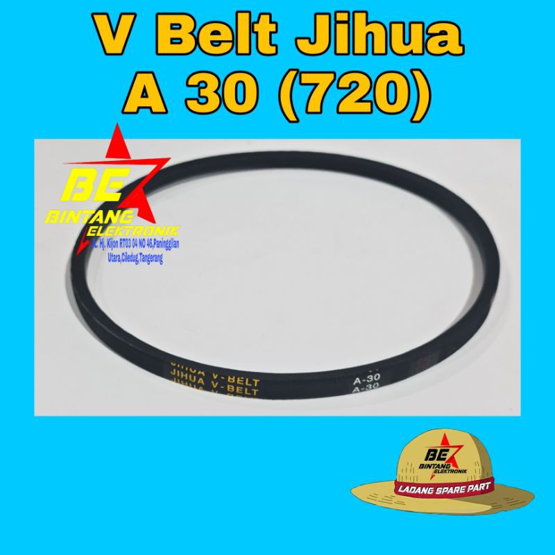 VBELT JIHUA A30 V-BELT MESIN CUCI A-30 V BELT A 30 VAN BELT 720 [BISA COD]