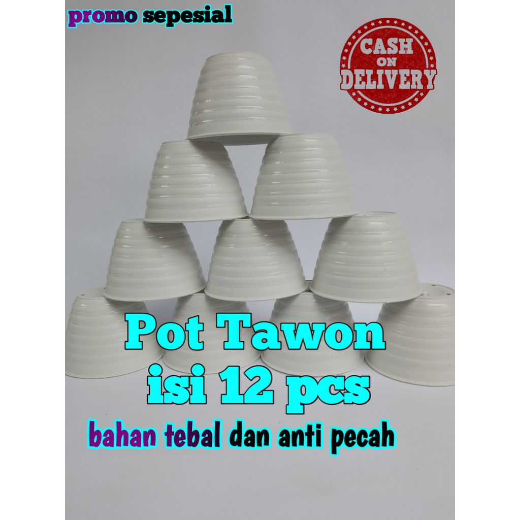 Pot bunga plastik Pot bunga Pot bunga murah isi 12pcs pot tawon putih pot tawon putih murah