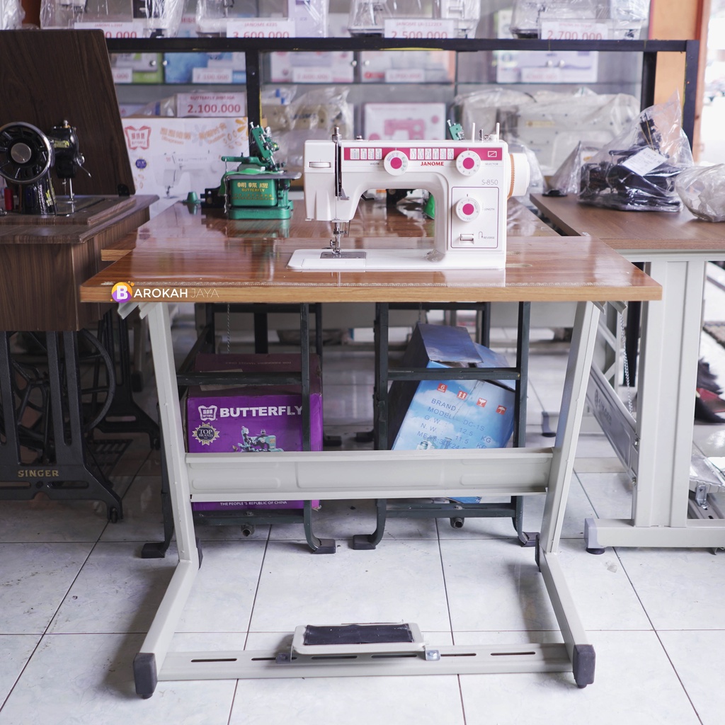 Mesin Jahit JANOME S-850 Semi Portable Dan Meja mica Kaki Z Super