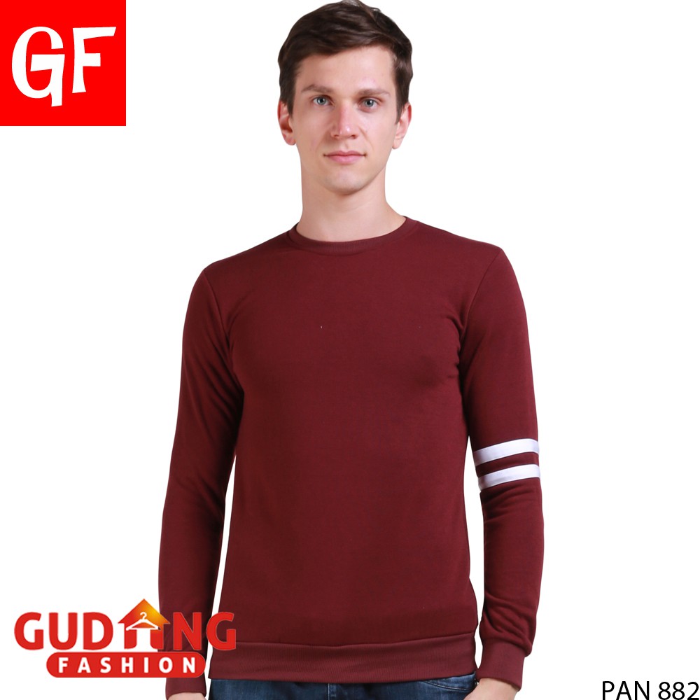 Kaos Panjang Pria Double Strip dengan Lengan dan Pinggang Karet (COMB)