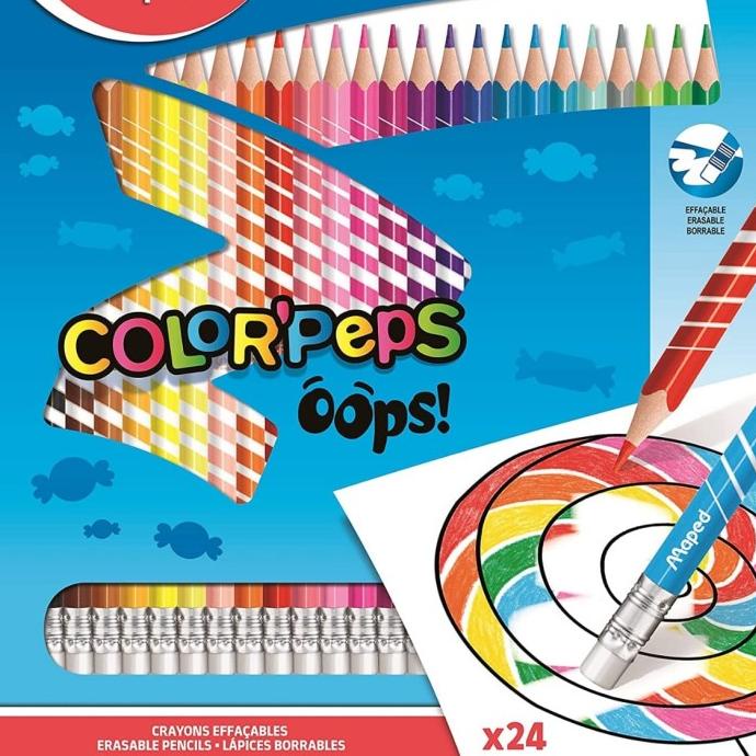 

Pinsil Warna Panjang Maped With Eraser 24 Color
