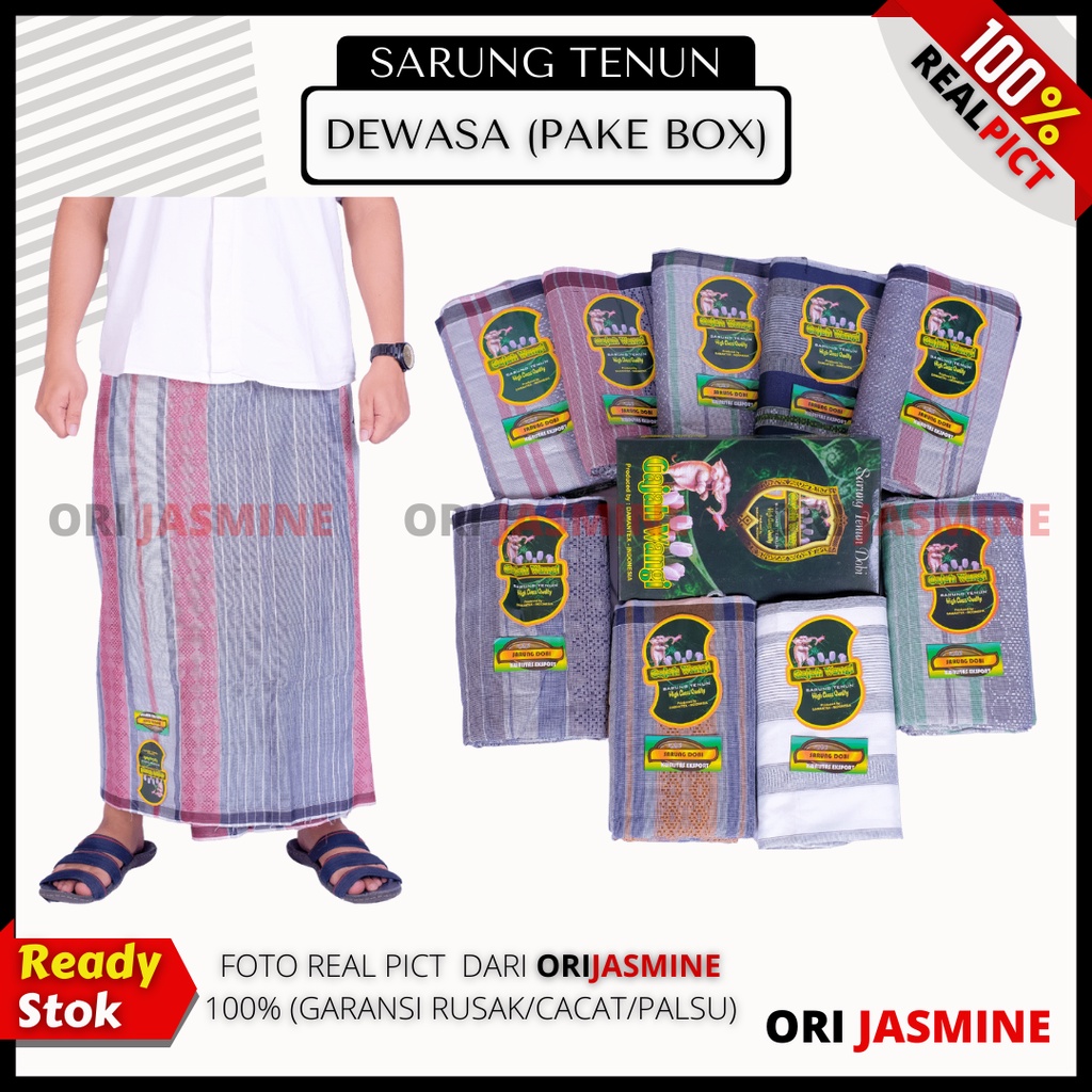 Sarung tenun murah doby kemasan dus / SALUR /songket samarinda tenun doby