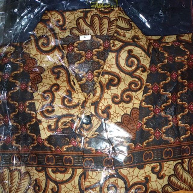 Bswart Batik Hrb026 Kenongo Hem Pendek Padi Pekalongan M L Xl Batik Pria Murah Modern Grosir