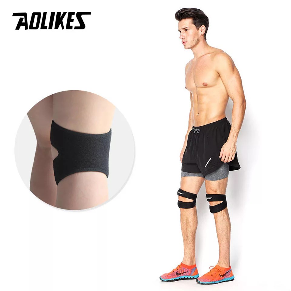 Aolikes 7929 Lutut Knee Pad Support Bandage Fitness Sepeda Football