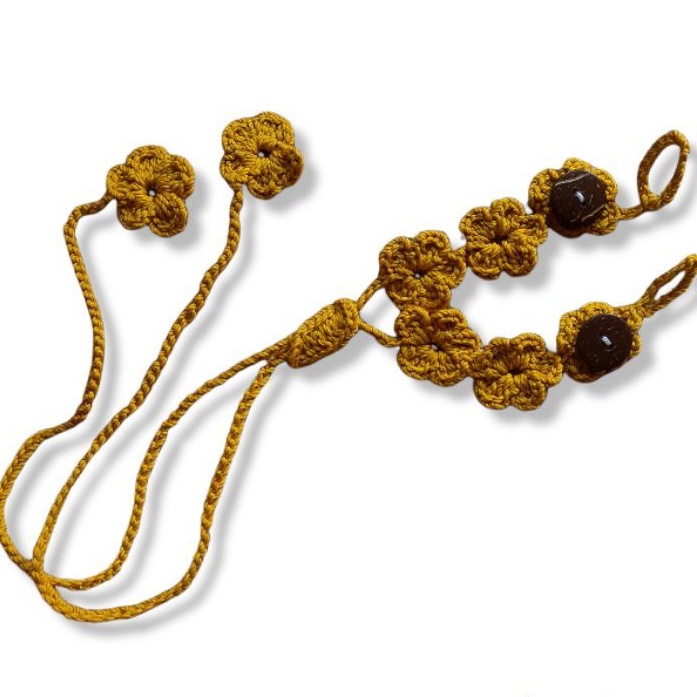 tali masker rajut / konektor masker bunga rajut