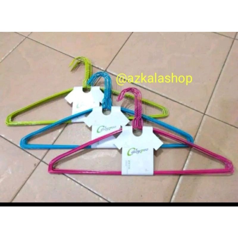 Hanger baju berwarna isi 10 pcs / hanger warna anti karat