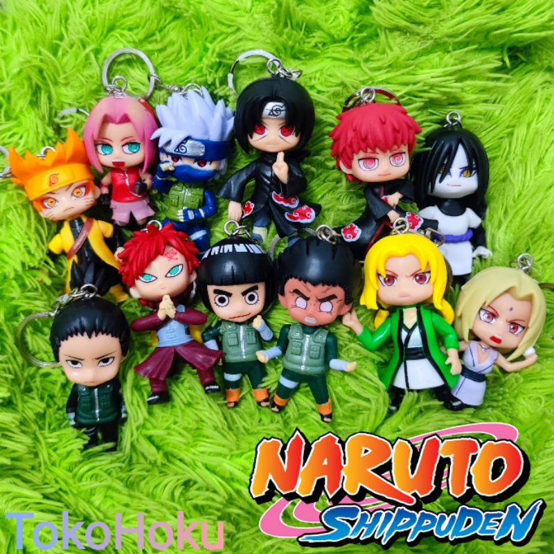 Gantungan Kunci NARUTO Action Figure Kakashi Tsunade Keychain